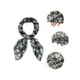 thumbnail image 4 of INSPIRE CHIC Women's Chiffon Scarves Floral Print Square Kerchief Neck Scarf Neckerchief Black White Gray 70x70cm/27.6x27.6 inches(LxW), 4 of 5