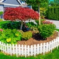 thumbnail image 2 of 24-Pack White Plastic Garden Fence Panels – 20"x12" Interlocking Mini Fence for Flower Beds, Pet Yard Borders, Raised Garden Edging, Patio Lawn Decor – Easy Snap-Together Temporary Fencing for Renter, 2 of 8