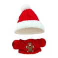 thumbnail image 3 of Ropa de peluche para muñecas perfke de 15 a 17 cm disfraz de Navidad suéter de hombre de jengibre con gorro de Papá Noel, 3 of 9