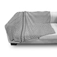 thumbnail image 3 of Japanese Wave Soft Flannel Fleece Blanket, Oriental Squama Geometric Half Circles Traditional Eastern Illustration, Cozy Plush for Indoor and Outdoor Use, 60" x 80", Black and Grey, by Ambesonne, 3 of 6