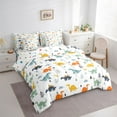 thumbnail image 3 of Homewish Colorful Dino 7-Piece Bedding Comforter Set for Boys Girls,Cartoon Animal Dinosaur King Bedding Sets,Kawaii Woodland Wildlife Ultra Soft Bed Sheets,Ultra Soft Home Decor,Reversible, 3 of 8