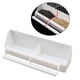 thumbnail image 3 of Comedero para pájaros, cuenco para comida para pájaros, tazas blancas, 2 compartimentos, dispensador de comedero para bebederos para pájaros, 3 of 9