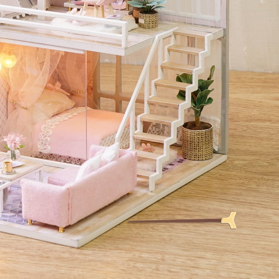 HONMEET Mini Craft Walking Sticks for Dollhouse Accessories 1Pack