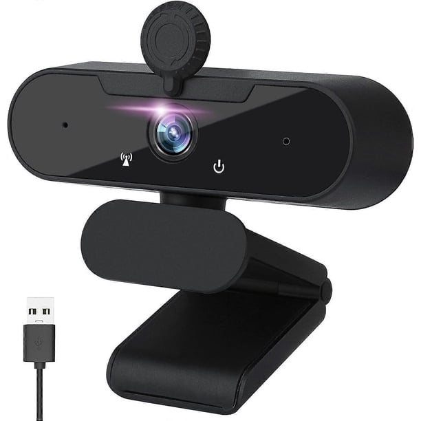 HD webcam 1080p, webcam PC, laptop webcam with microphone, supports widescreen video calling and conference recording