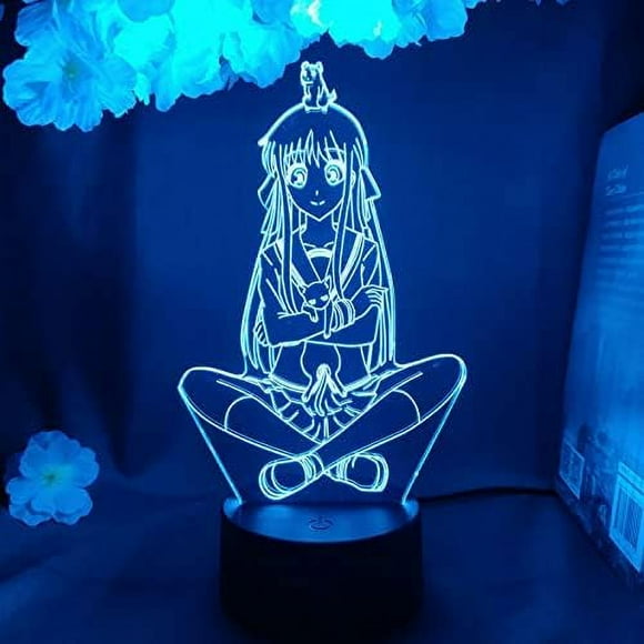 WJ Anime Led Light Fruits Basket Tohru Honda for Bedroom Decor Night Light Birthday Gift Kids Room 3D Desk Lamp Manga Fruits Basket