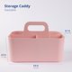 thumbnail image 1 of Caja de almacenamiento multiusos de 5 compartimentos rosa - Caja de almacenamiento de plástico con asa | Escritorio, cosméticos, caja de almacenamiento para dormitorio., 1 of 4