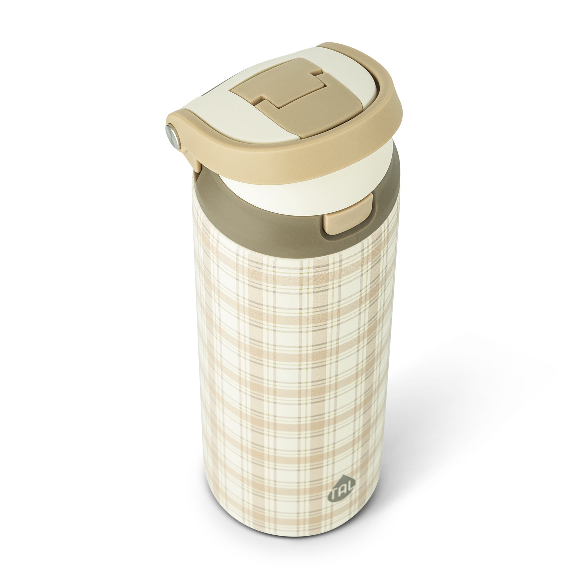 TAL 24oz Stainless Steel 2-in-1 Water Bottle with Straw and Chug Lid, Plaid