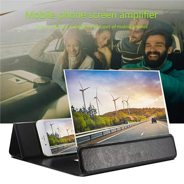 Ruiboury Phone Screen Magnifier 3D HD Mobile Phone Magnifying Screen Portable Movie Videos Enlarger Projector Home Cinema Cellphone Amplifier No.2