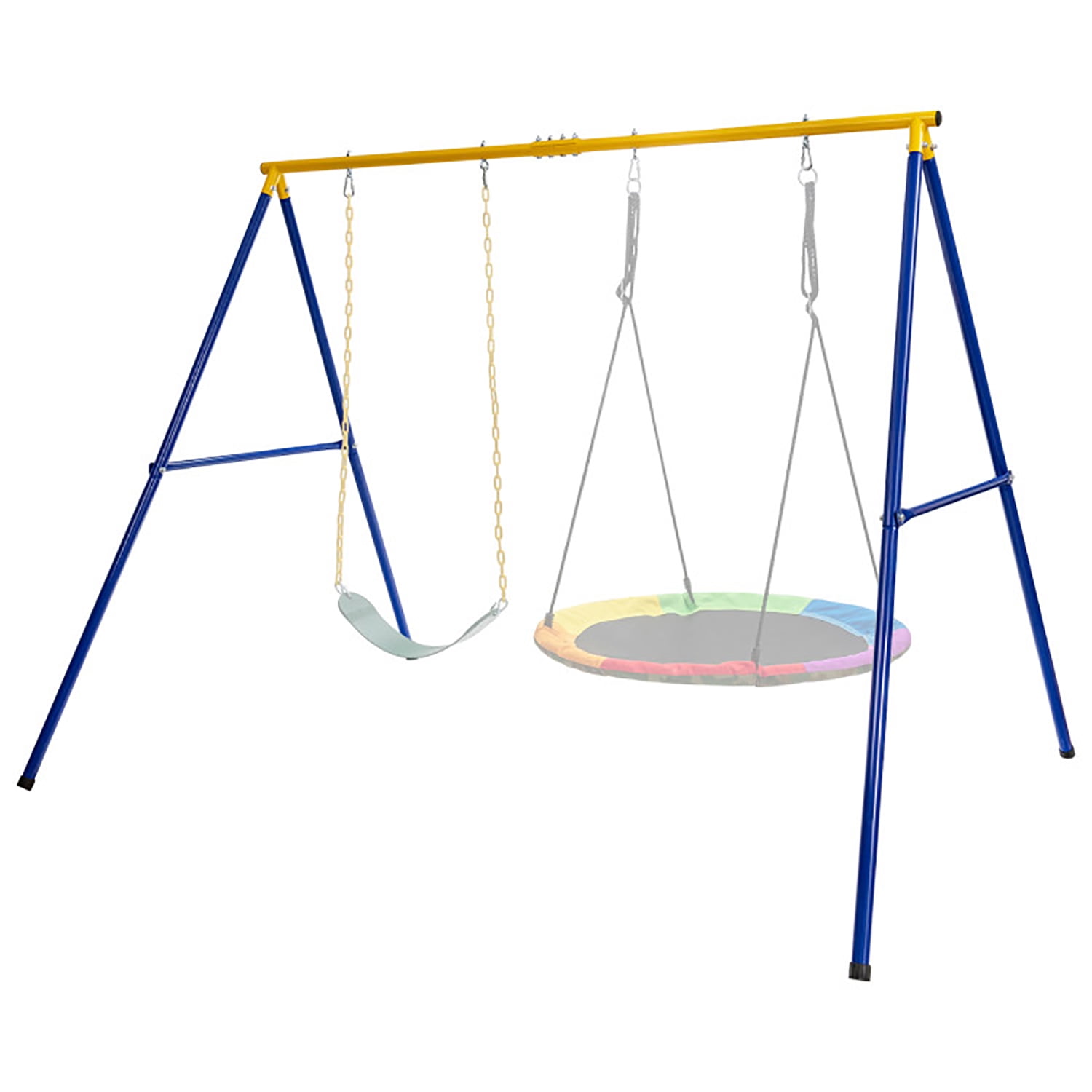 CIPACHO Large A-Shaped Kids Swing Stand with Anti-Slip Footpads (Without Seat), Outdoor Kids Swing Set, Yellow