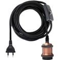 thumbnail image 1 of Casquillo E27 con interruptor, estilo industrial, cable de bombilla de 3,5 m, 1 of 5
