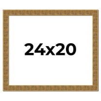24x20 Frame Black and Gold Distressed Solid Wood Sonoma Picture Frame | 1.625 Inch Moulding Width |