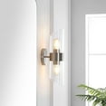 thumbnail image 6 of SAFAVIEH Eytan 2-Light LED Nickel Iron Wall Sconce with Clear Shade, Set of 2, 6 of 10