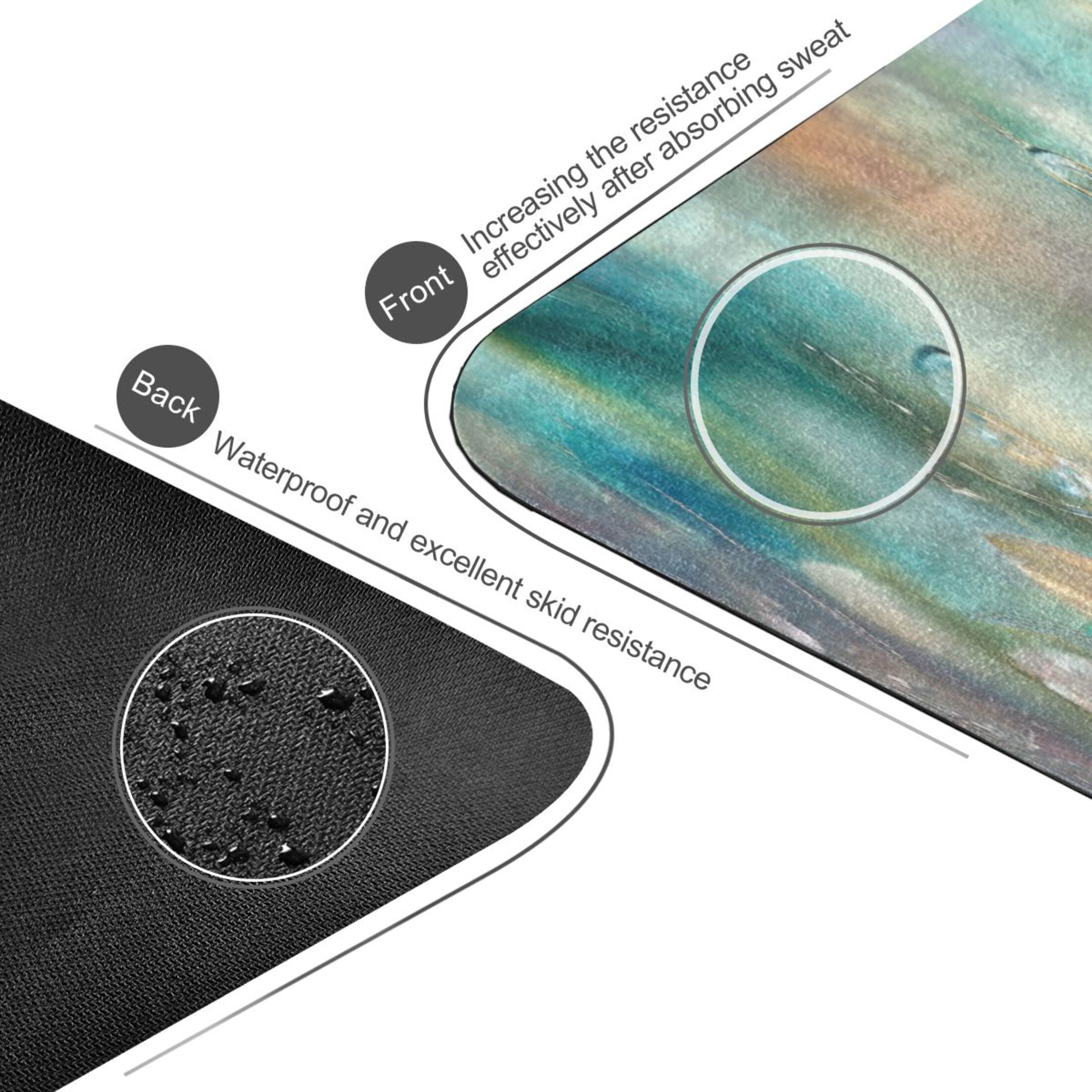 BZSMCE Yoga Mat Women Flowers Water Bubbles Fitness Mat