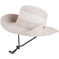 thumbnail image 2 of VONTER Unisex Wide Brim Sun Hat,Outdoor UPF 50+ Waterproof Boonie Hat Summer UV Protection Sun Caps Camping Hiking Fishing Hunting Boating Safari Cap for Men and Women - Beige, 2 of 7