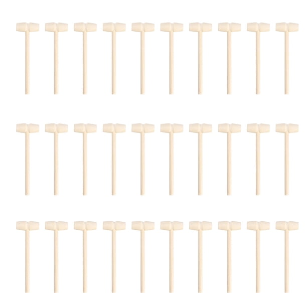 Juguetes para piscina, juguetes para bebés y niños pequeños: 30 mini mazos de madera para golpear pasteles. Juguete infantil de madera. Mini martillo.