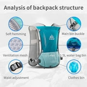 AONIJIE 5L Running Hydration Vest Backpack with 500ml BPA Free Soft Flask