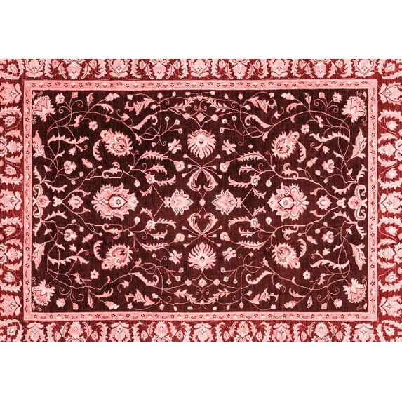 Ahgly Company Indoor Rectangle Oriental Red Traditional Area Rugs, 5' x 8'