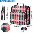 thumbnail image 2 of FORMRS Zipper Binder with Shoulder Strap 2-inch Ring 500 Sheet Capacity File Bag, Red Teal Stripes, 2 of 5