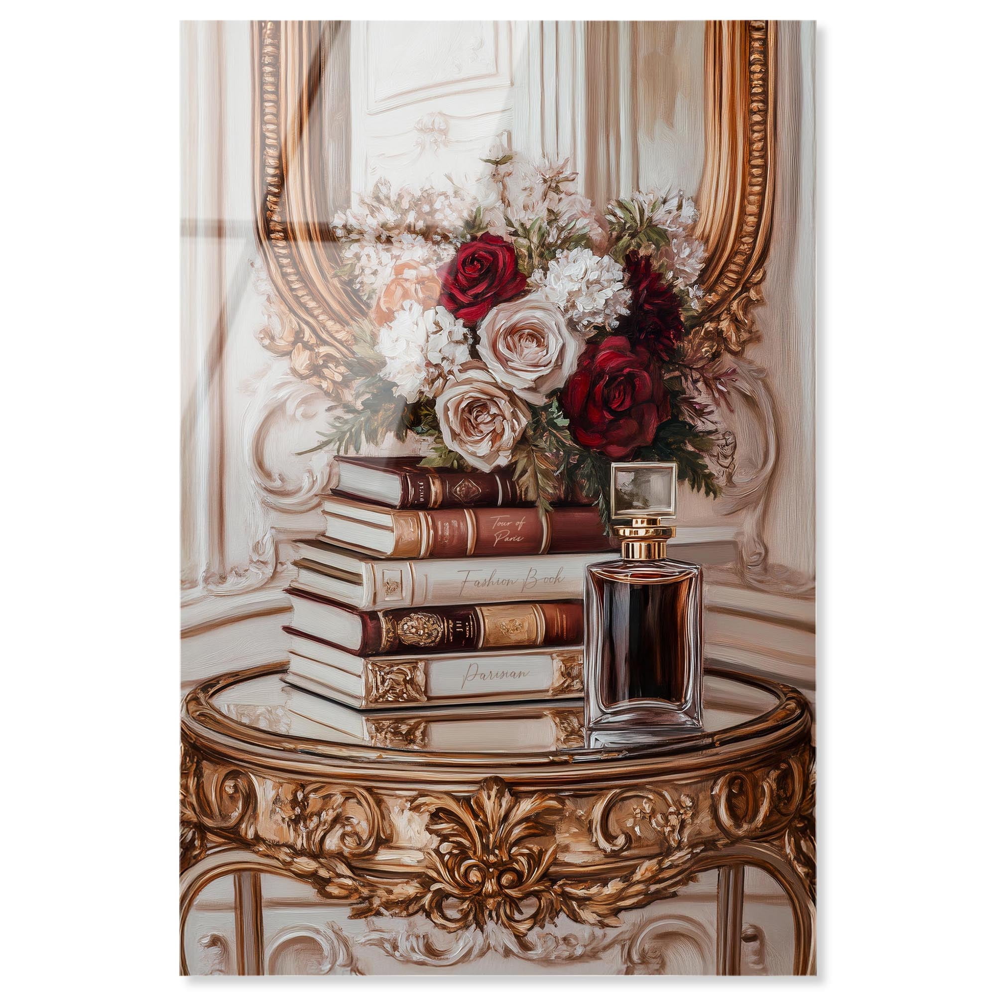 Lovely Mirror Glam Books Acrylic Fashion Art Print by Art Remedy, Ready to Hang, 10 x 15