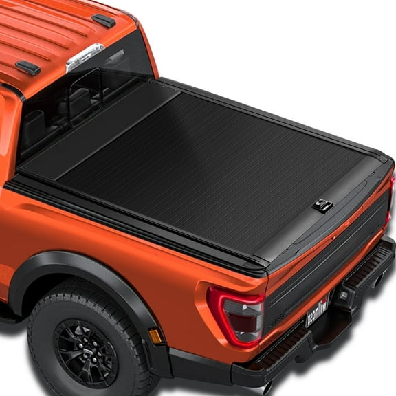 Retractable Truck Bed Tonneau Cover Compatible with 2015 2016 2017 2018 2019 2020 2021 2022 2023 2024 Ford F-150 incl.Raptor/Lightning (5‘5”/66"" Bed) Aluminum Truck Bed Cover Password Lock
