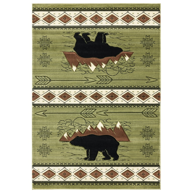 United Weavers Of America Woodside 2 x 7 Multi Indoor Animal Print Lodge Runner