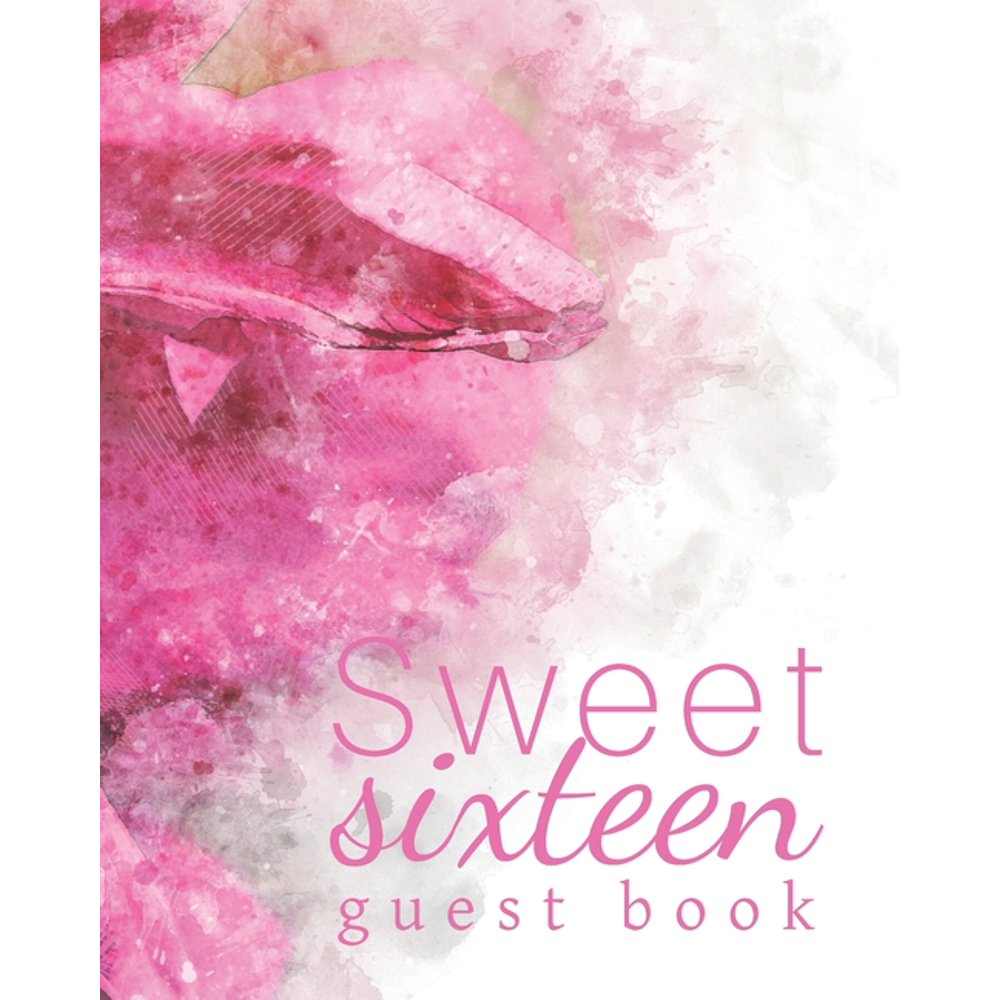 Sweet sixteen guest book Sweet 16 party book Birthday Celebration