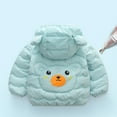 thumbnail image 2 of XQYLOS Baby Puffer Jacket Lightweight Down Coat Toddler Boys Girls Winter Warm Hooded 𝖡ear Ears Quilted Outerwear, 2 of 4
