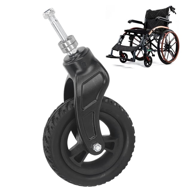 Neumático Con Ruedas Delanteras Para Silla De Ruedas, Resistente Al Desgaste, Acero Antideslizante, Rodamiento Fuerte, Amortiguador, Neumático Para Silla De Ruedas De 6 Pulgadas,