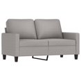 thumbnail image 2 of vidaXL 2 Piece Sofa Set with Cushions Light Grey Fabric, 2 of 4