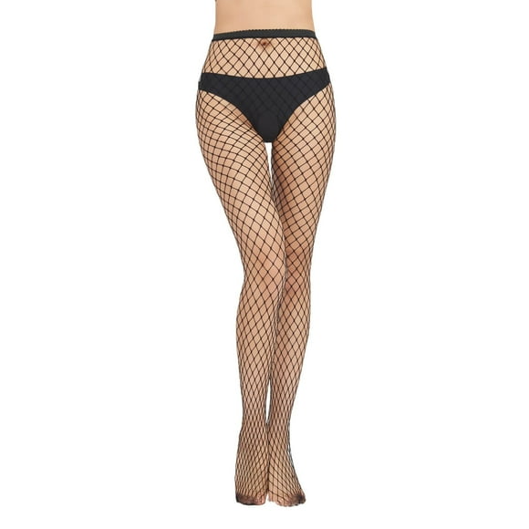 Jalioing High Waist Pantyhose for Women Fishnet Stocking Tights Black Fish Net Pantyhose for Women