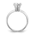 thumbnail image 2 of 14k White Gold Engagement Ring Solitaire 1.25ct. Classic Dome 6-Prong with CZ Cubic Zirconia Size 5.5, 2 of 8