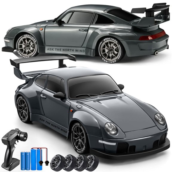 Auto de drift RC PIWIJOY a escala 1:24 con luces LED y tracción 4WD