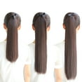 thumbnail image 1 of Travelwant Long Straight Ponytail Hair Extension Clips Synthetic Heat Resistant Wrap Around Drawstring Ponytail Hairpieces for Women, 1 of 7