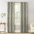 thumbnail image 2 of Hokiten Green Botanical Christmas Blackout Curtains | Light Blocking Print Window Curtains, Rustic Xmas Berry Red Thermal Insulated Window Drapes for Living Room Kitchen Cafe (2 Panels, 104"W x 45"L), 2 of 7