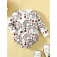 thumbnail image 2 of Wassery Baby Girls Romper 6 9 12 18 24 Months Infant Girls Summer Casual Clothes Letter Flower Rainbow Print Long Sleeve Infant Jumpsuits Spring Fall Bodysuits, 2 of 9