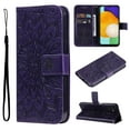 thumbnail image 1 of Feishell Slim Wallet Case for Samsung Galaxy A14 5G 6.6 inch,Shockproof Stylish Embossed Pattern PU Leather Magnetic Clasp Folio Flip Kickstand Card Slots Purse for Women Men Phone Cover,Purple, 1 of 12