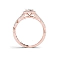 thumbnail image 3 of 1/2 Carat T.W. Diamond Criss-Cross Shank Halo 10kt Rose Gold Engagement Ring, 3 of 5