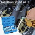 thumbnail image 2 of Brake Bleeder Wrench Set, 7-12mm 12 Point Brake Fluid Bleeder Kit with Adapter Sockets, including Oil Drain Hose with One-Way Flow Fitting, Brake Bleeding Tool for Car, Truck, Motorcycle, 2 of 6