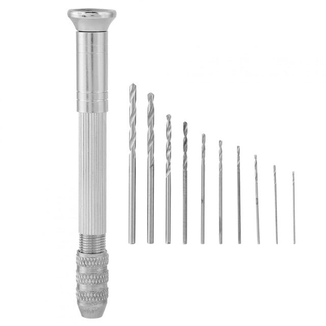 Mini Perceuse à Main de Précision avec Outil de Poinçonnage 10Pcs Forets