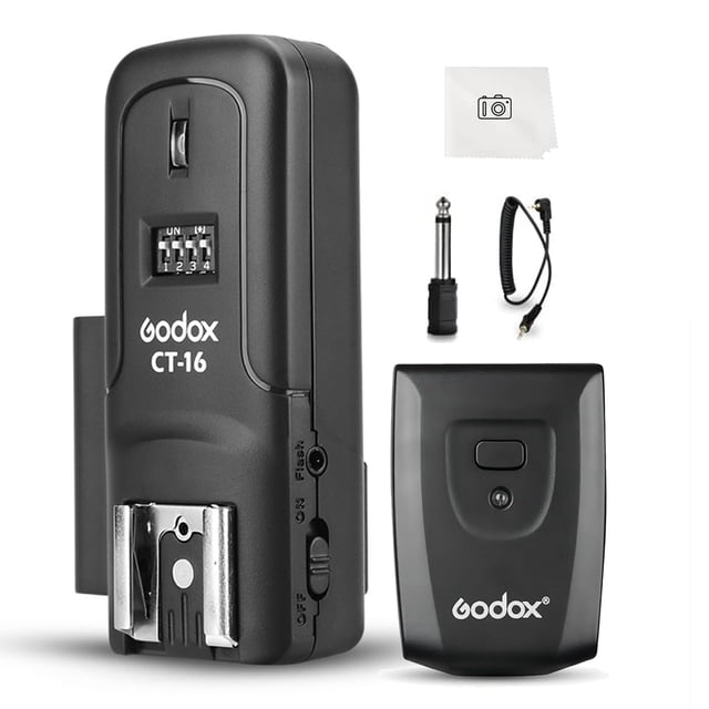 Kit receptor inalámbrico con disparador de flash para radio Godox CT-16