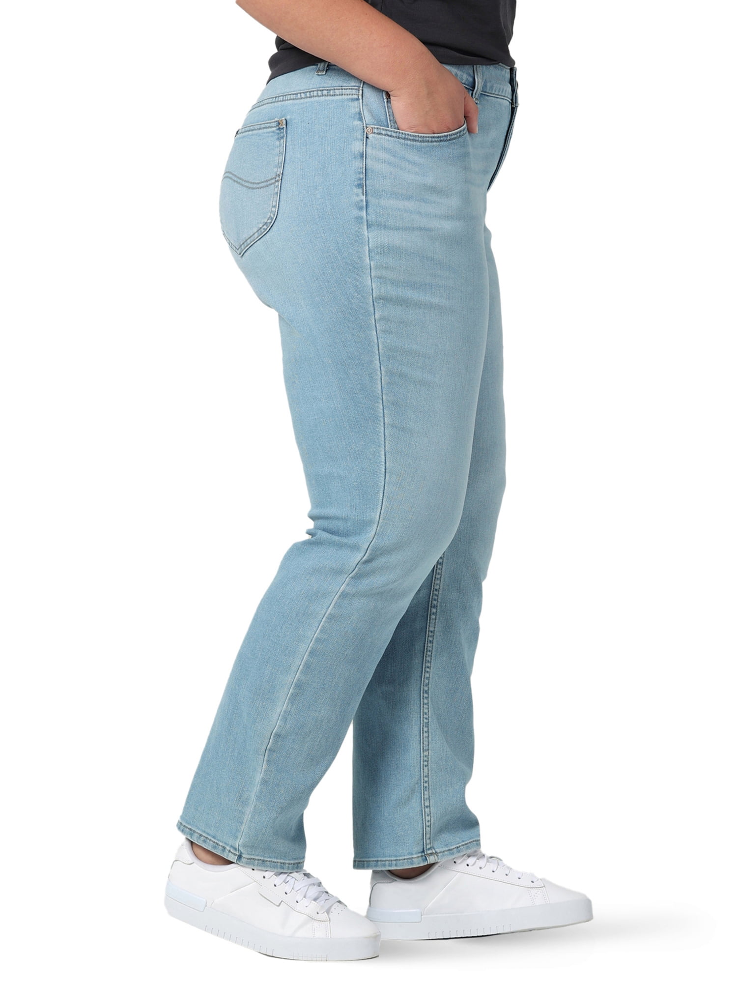 Lee Women's Plus Midrise Relaxed Fit Straight Leg Jean