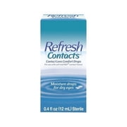 Refresh Contact Lens Comfort Eyecare, Lubricating & Moisture Drops, 0.4 Oz, 3-Pack