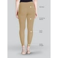 thumbnail image 4 of Stylesindia Women Leggings Breathable Women Wear Versatile Tights for Women Elastic Waistband Comfort Lady Leggings (Cotton, Beige), 4 of 4