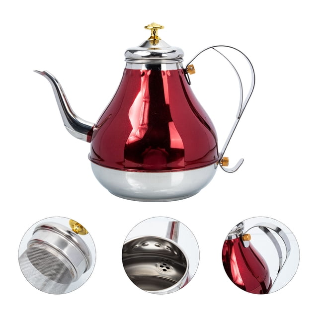 BRIGHTFUFU Household Tea Kettle Stainless Steel Ergonomic Handle Simple and Generous Shape 1Pcs