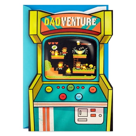 Hallmark Funny Father's Day Card With Sound and Light (Have an Unbeatable Day Retro Arcade Game)