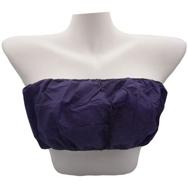 50 sujetadores desechables suaves de tela no tejida, ropa interior tipo top para spa, sujetadores transpirables para bronceado en spray, salones de belleza, talla general, ligeros, ideales Azul