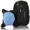 Obersee Bern Diaper Bag Backpack and Cooler, Black/Cloud