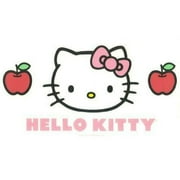 6" Round Pre-Cut Hello Kitty Pink Bow Apples Happy Birthday Edible Image Cake Topper By TNCT