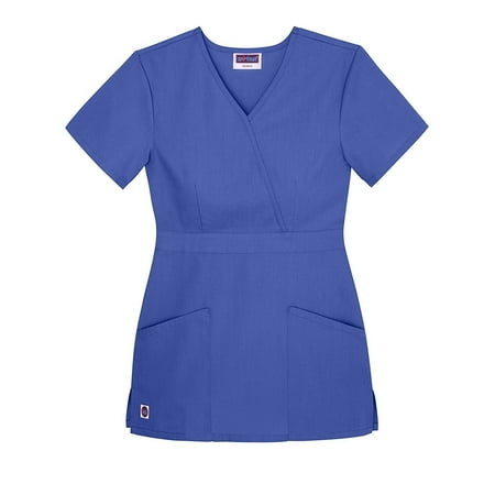 

Sivvan Womens Scrubs Mock Wrap Top Available in 12 Colors
