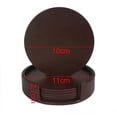 thumbnail image 2 of Leather Coasters Spill Protection For Table Desk Durable And Non Slip Leather Coaster Fit Common, 2 of 5
